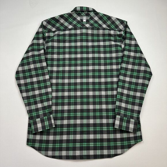 Duluth Trading Shirt Mens Medium Green Plaid Alaskan Hardgear Flannel Boars Nest - Picture 12 of 16